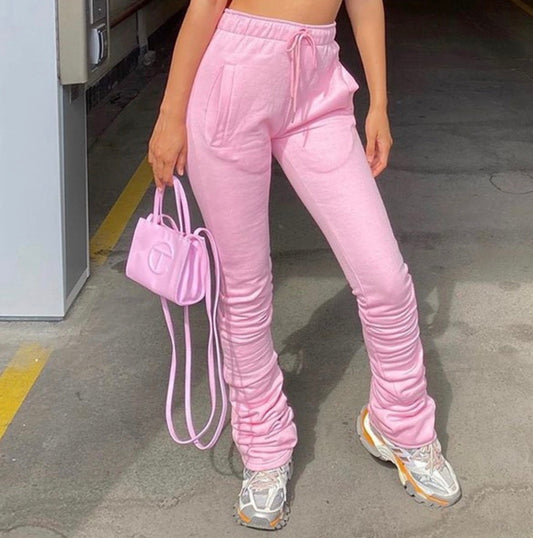 Pink Stacked Sweats
